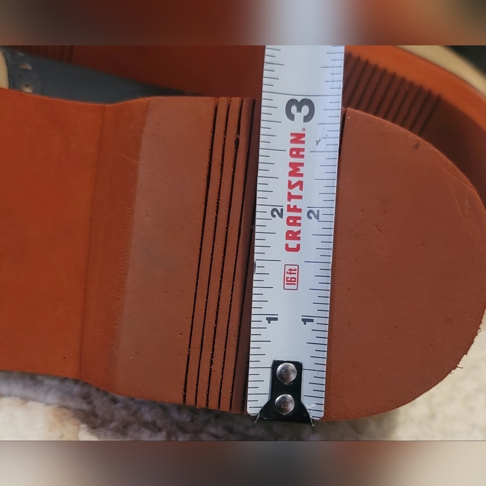 Vtg COLE HAAN Men's Two Tone Oxfords Beige Navy USA- US 7 1/2 D see measurements - Picture 14 of 16